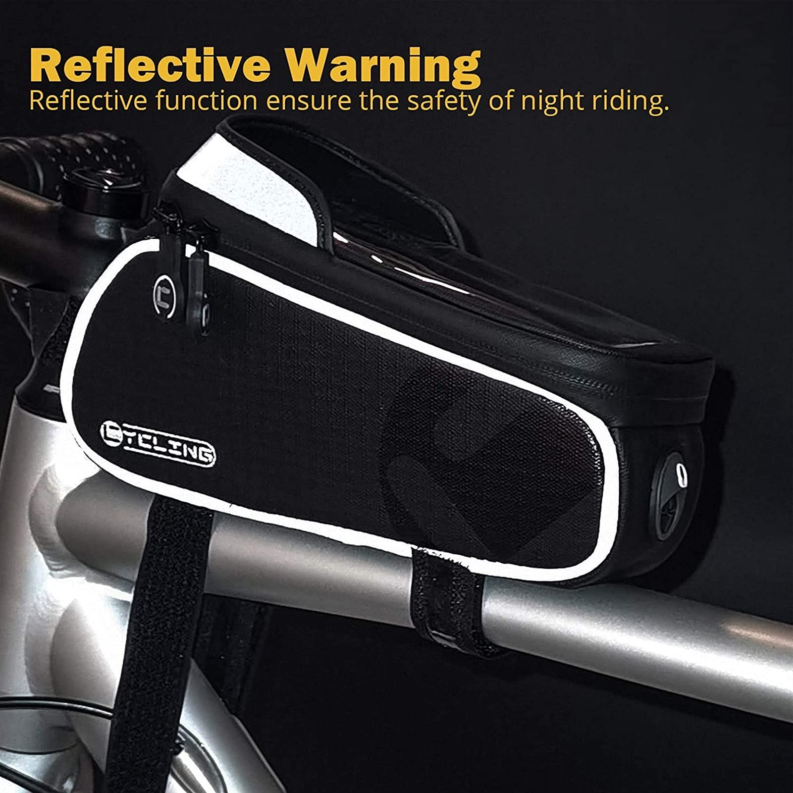 Amazon.co.jp: SSDD 自転車袋、自転車のトップチューブバッグ